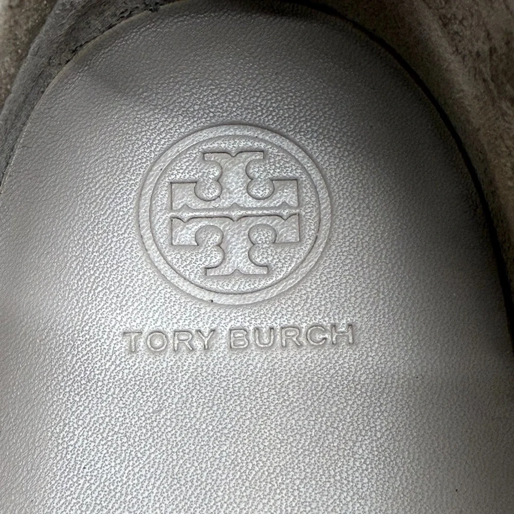 Tory Burch Jessie Slip On Sneakers Womens 9.5 Gray Suede Flats